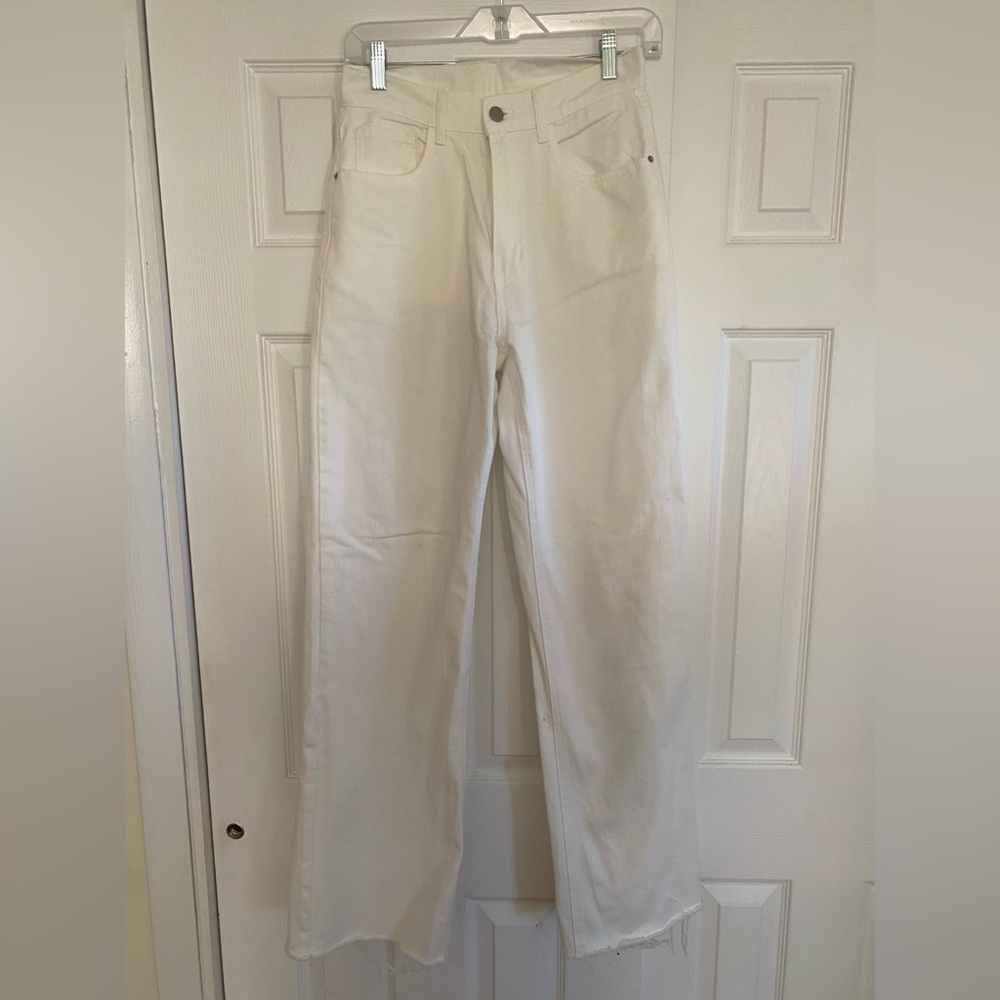 SHEIN White Straight Jeans Classic Style